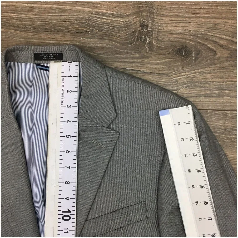 TOMMY HILFIGER Mens Blazer Sport Coat Casual 2 Button Jacket Size‎ 42L Wool Suit